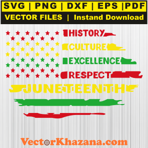 Juneteenth History Culture Flag Svg Png