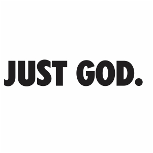 Just God Nike Vector Image, SVG 