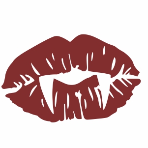 vampire red lips svg file