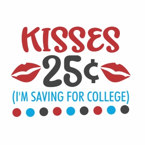Kisses 25 cents Vector
