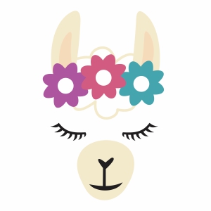 Llama face vector file