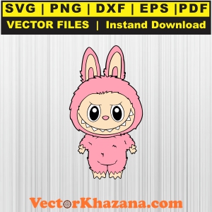 Labubu Design Pink Svg
