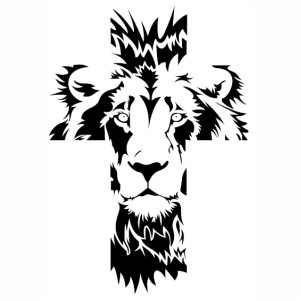 Lion Cross head Svg