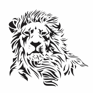 lion head black lion vector