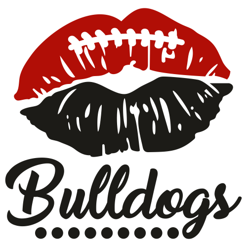 Bulldogs Lips Football Svg