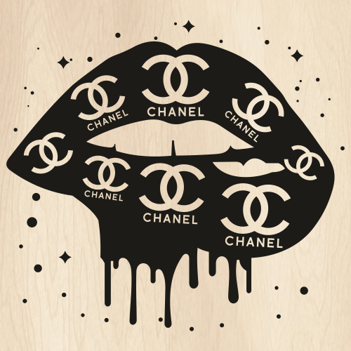 Chanel Lips SVG | Chanel Dripping Lips PNG