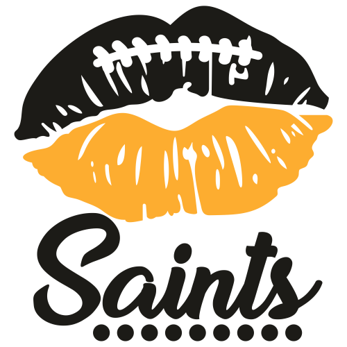 Saints Lips Svg