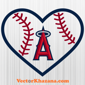 Los Angeles Angels Heart Svg