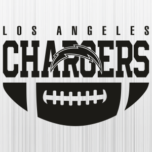 LA Chargers Ball Black Logo Svg
