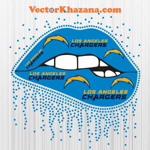Los Angeles Chargers Dripping Lip Svg