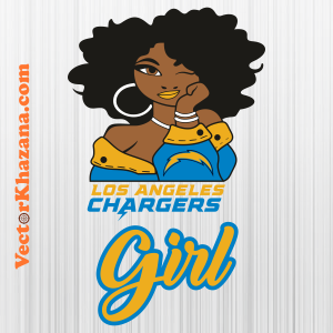 Los Angeles Chargers Girl Logo Svg