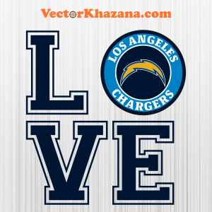 Los Angeles Chargers Love Svg