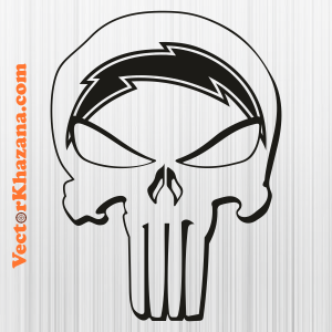 Los Angeles Chargers Punisher Skull Svg