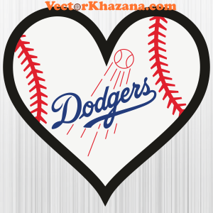Los Angeles Dodgers Heart Svg