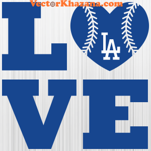 Los Angeles Dodgers Love Svg