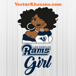 Los Angeles Rams Girl Logo Svg