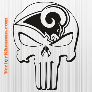 Los Rams Angeles Punisher Skull Svg