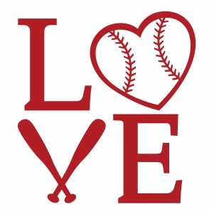 Love Baseball Vector