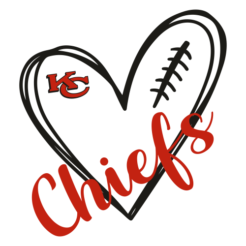 Kansas City Chiefs Logo SVG cut file, Kansas City Chiefs Heart decal,...