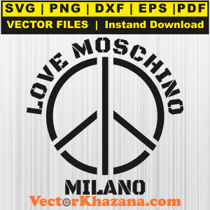 Love Moschino Milano Peace Logo Svg