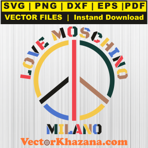 Love Moschino Milano Peace Svg