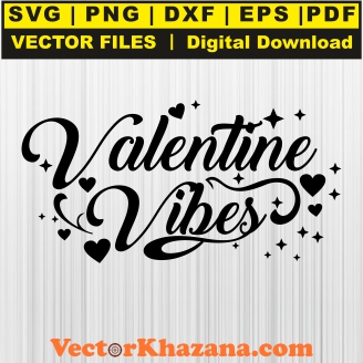 Valentine Vibes Heart Svg