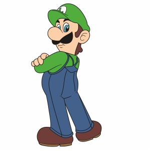 Super Mario Bros Luigi Svg