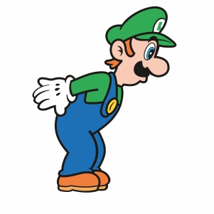 Luigi Svg For Silhouette