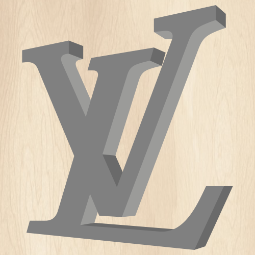 Louis Vuitton Logo 3D Model SVG | Louis Vuitton Logo PNG | LV 3D Logo