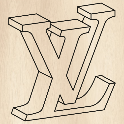 drawing louis vuitton logo outline