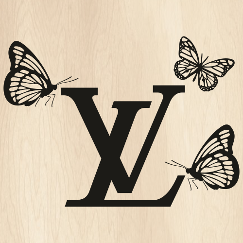 Louis Vuitton Butterfly Logo SVG