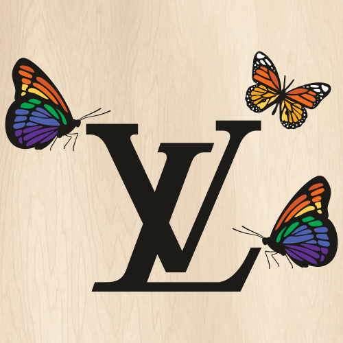 Louis Vuitton Butterflies Svg