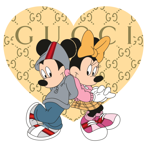 Gucci Mickey And Minnie Vector