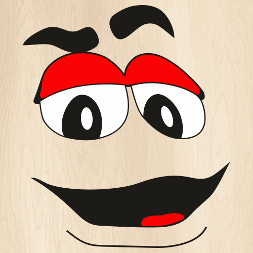 M And M Laughing Face Cartoon Svg