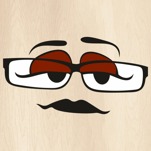 M And M Glasses Face Svg