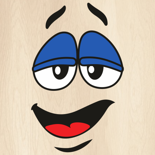 M And M Happy Cartoon Face Svg