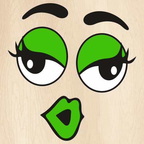 M And M Face Cartoon Lips Svg