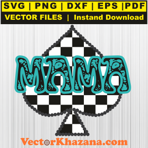 Mama Retro Checkered Svg Png