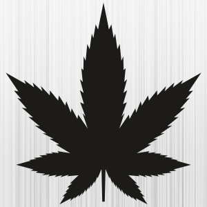 Marijuana Symbol Leaf  Black Svg