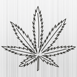 Marijuana Symbol Leaf Outline Svg