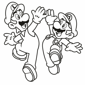 Luigi and Mario Clipart