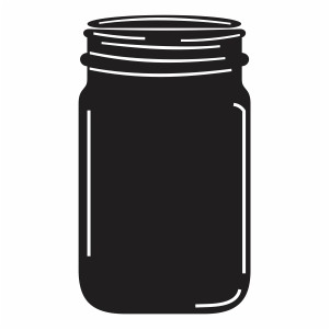 Mason jar logo svg cut file