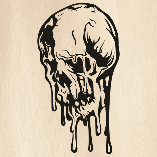 Melting Horror Skull Svg Melting Skull Png Dripping Skull Tattoo My