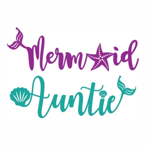 Birthday Auntie mermaid vector