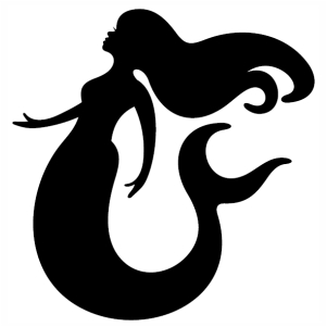 Cute Mermaid Silhouette svg