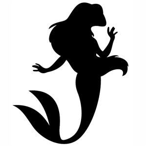 Dancing  Mermaid Silhouette vector