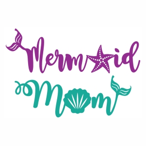 Birthday Mom Mermaid vector