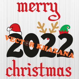 Merry Christmas 2022 Reindeer Svg