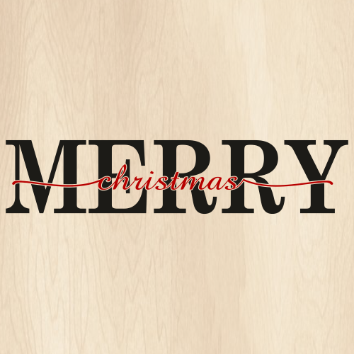 Merry Christmas knockout Svg