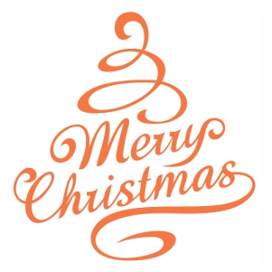 small Merry Christmas tree vector file